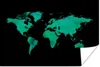 MuchoWow® Poster Weltkarte - Grün - Aquarell 120x80 cm - Produktbild-Vorschau 1