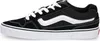 A side view of a black and white Vans sneaker. Voir les images du produit