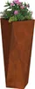 vidaXL Fioriera Rusty 30 x 30 x 75 cm Acciaio resistente Anteprima dell’immagine prodotto 3