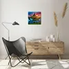 Wanduhr - Quadrat - Glasuhr - Sonnenuntergang Wasserfall Produktbild-Vorschau 6