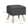 Relaxdays Hocker mit Stauraum, Kunstleinen-Bezug, Produktbild-Vorschau 4