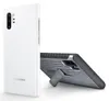 A white Samsung phone case with a black protective case with a kickstand. Produktbild-Vorschau