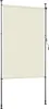 A cream-colored roller blind attached to two vertical poles, with a hand crank on the right pole. Anteprima dell’immagine prodotto