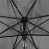 Close-up view of the internal structure of a gray umbrella. Produktbild-Vorschau