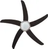 vidaXL Dekorativer Deckenventilator mit Licht 128 cm Braun Produktbild-Vorschau 6