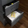 Komoda szafka K9450 szara regał rattan łazienka Náhľad obrázku produktu 3