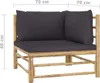 Set da giardino 4 pezzi vidaXL con cuscini grigio scuro in Anteprima dell’immagine prodotto 12