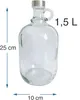 1,5L Flasche mit Schraubverschlüss Weinballon Glasballon Produktbild-Vorschau 2