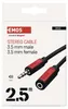 JACK kabel 3,5mm stereo, vidlice - 3,5mm zásuvka 2,5m Anteprima dell’immagine prodotto