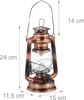 relaxdays 2 x Sturmlaterne LED kupfer Produktbild-Vorschau 4