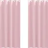 vidaXL Zatemňujúce závesy s krúžkami 2 ks baby pink 225 x Náhľad obrázku produktu 1