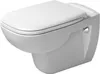 A white wall-mounted toilet against a white background. Produktbild-Vorschau
