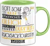 Rucksacktouristin Geschenk Becher Tasse Gott Schuf Alle Produktbild-Vorschau 1