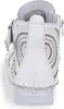 The back view of a white leather bootie with intricate cut-out detailing. Anteprima dell’immagine prodotto