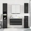 vidaXL Spiegelschrank Schwarz 64x20x67 cm Holzwerkstoff Produktbild-Vorschau 2