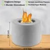 Bioethanol Tischkamin Hellgrau,Indoor und Outdoor, Produktbild-Vorschau 3
