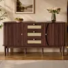 Mueble aparador Merax de 140 cm, armario de ratán con 3 Vista previa de la imagen del producto 1