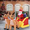 Père Noël gonflable de 220 cm sur un traîneau avec 2 rennes Voir les images du produit 3
