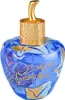 A perfume bottle with a blue, patterned glass body and a gold cap. Náhľad obrázku produktu