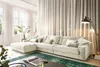 KAWOLA Sofa LANA XL Ecksofa Cord cremeweiß Recamiere links Produktbild-Vorschau 1