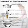 Sieb Spülbecken,3 in 1 Abflusssieb,304 Edelstahl Pop-Up Produktbild-Vorschau 3