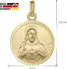 trendor 41482 Herz Jesu Anhänger Ø 16 mm Gold 333 mit goldplattierter Kette 6 Produktbild-Vorschau