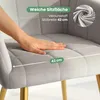 6er Set Polsterstühle mit quadratischen Ziernähten LUXANO Produktbild-Vorschau 7