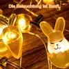 Osterhasen Lichterkette mit Karotten, 2m 20 LED, Produktbild-Vorschau 5