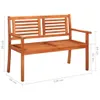 2-Sitzer-Gartenbank mit Auflage 120 cm Massivholz Produktbild-Vorschau 10