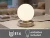 Kleine Tischlampe mit Glaskugel Weiß Ø12cm - LED per Touch Produktbild-Vorschau 7