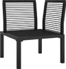 vidaXL Garten-Eckstuhl mit Kissen Schwarz und Grau Poly Produktbild-Vorschau 6