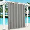 Outdoor curtains hanging on a pergola next to a swimming pool. Náhled obrázku produktu