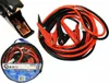 A collage of images showing a set of jumper cables, a close-up of a clamp, and the cables in their storage bag. Náhled obrázku produktu