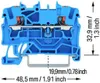 Borne de passage Wago à 2 fils avec poussoir 2,5 mm², bleu, Voir les images du produit 3