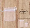 Balení 100 ks organzových sáčků 9 x 12 cm organzové sáčky Náhled obrázku produktu 2