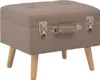 vidaXL Hocker mit Stauraum 3 Stk. Braun Stoff - Hocker - Produktbild-Vorschau 3