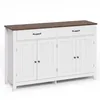 BEALIFE Credenza con cassetti | Grigio retrò, 140x40x90 cm Anteprima dell’immagine prodotto 1
