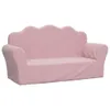 vidaXL Canapé pour enfants 2 places rose doux en peluche Voir les images du produit 1