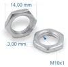 Sechskantmutter M10x1 (Feingewinde) - niedrige Form, galv. Produktbild-Vorschau 2