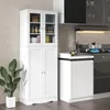 KOMFOTTEU Armadio alto a vetrina in legno, mobile da cucina Anteprima dell’immagine prodotto 3