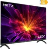 A television screen displaying a colorful abstract image, with the brand logo and energy efficiency rating visible. Produktbild-Vorschau