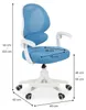Schreibtischstuhl ISLA mit Fußstütze, Blau – ergonomischer Produktbild-Vorschau 7