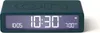 A teal digital alarm clock with a purple display showing the time. Produktbild-Vorschau