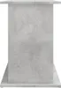 A close-up, side view of a concrete-look aquarium stand. Produktbild-Vorschau