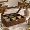 Bellatio Dekorationen Teedose - 6 Facher - braun - Holz - Produktbild-Vorschau 9