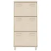 vidaXL Schuhschrank HAMAR Honigbraun 59,5x35x117 cm Produktbild-Vorschau 4
