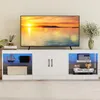 COSTWAY 3- in-1 TV-Schrank, Fernsehtisch für Fernseher bis Produktbild-Vorschau 2