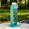 Bouteille en verre Wessper avec housse en silicone – 1 L – Voir les images du produit 5