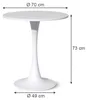 Esstisch Vicco Carl Weiß 70 x 70 cm, Model 57358 Produktbild-Vorschau 2
