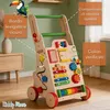 KiddyMoon girello in legno Divertente girello per bambini Anteprima dell’immagine prodotto 4